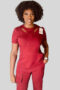 Oxygen - Stylish cut-out scrub set with flattering silhouette